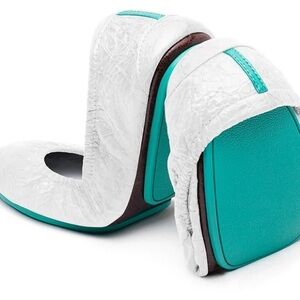 Tieks Diamond White Croc size 9